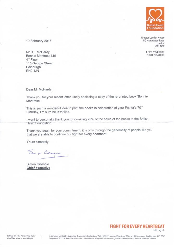 Simon Gillespie CEO of British Heart Foundation Reply